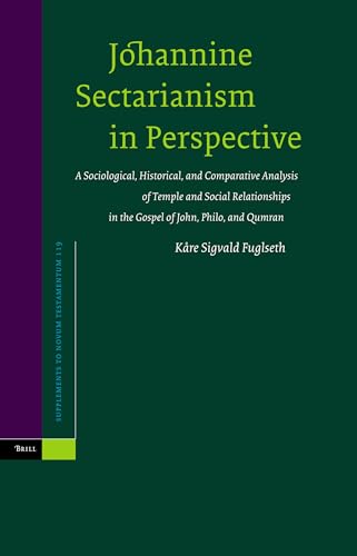 Imagen de archivo de Johannine Sectarianism in Perspective. A Sociological, Historical, and Comparative Analysis of Temple and Social Relationships in the Gospel of John, Philo and Qumran (Supplements to Novum Testamentum 119). a la venta por Den Hertog BV