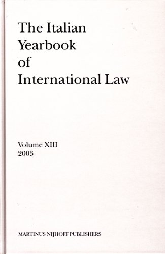 9789004144460: The Italian Yearbook of International Law 2003 (13)