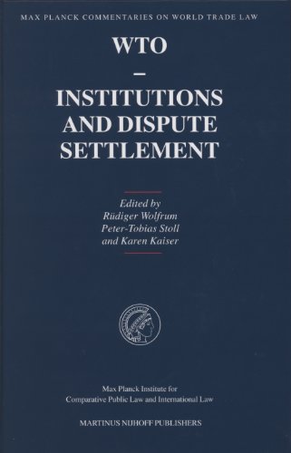 Stock image for Wto, Institutions And Dispute Settlement: Institutions And Dispute Settlement for sale by Revaluation Books