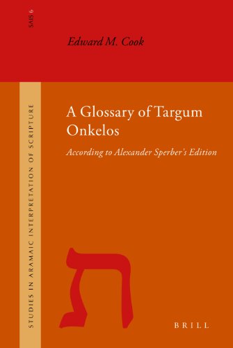 9789004149786: A Glossary of Targum Onkelos: According to Alexander Sperber's Edition