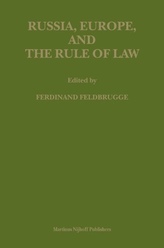 Imagen de archivo de Russia, Europe, and the Rule of Law a la venta por Revaluation Books