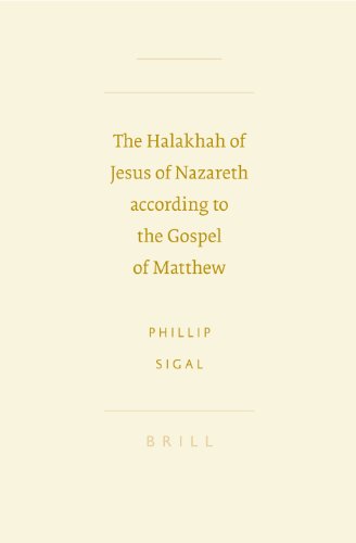 Beispielbild fr Halakhah Of Jesus Of Nazareth According To The Gospel Of Matthew (Sbl - Studies in Biblical Literature) (Society of Biblical Literature) zum Verkauf von Books From California