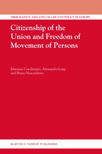 Stock image for CITIZENSHIP OF THE UNION AND FREEDOM OF MOVEMENT OF PERSONS for sale by Revaluation Books
