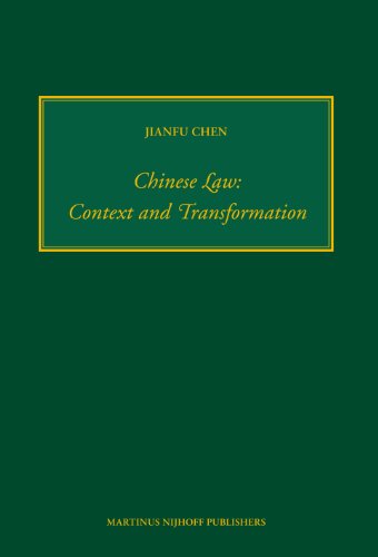 Stock image for Chinese Law: Context and Transformation (Numen Book) for sale by SecondSale