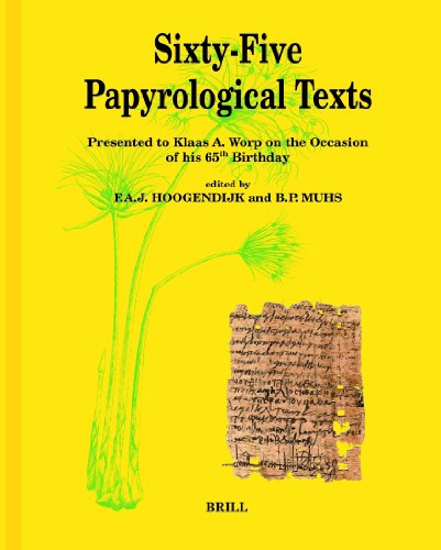 Stock image for Sixty-Five Papyrological Texts: Presented to Klass A. Worp on the Occasion of his 65th Birthday for sale by Revaluation Books