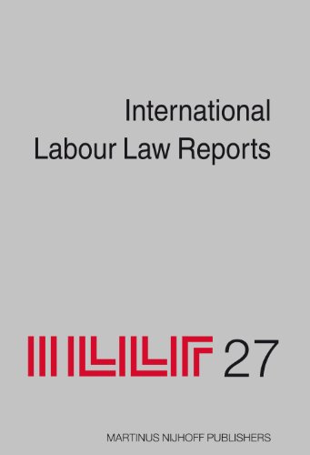 Beispielbild fr International Labour Law Reports: Vol 27 zum Verkauf von Revaluation Books