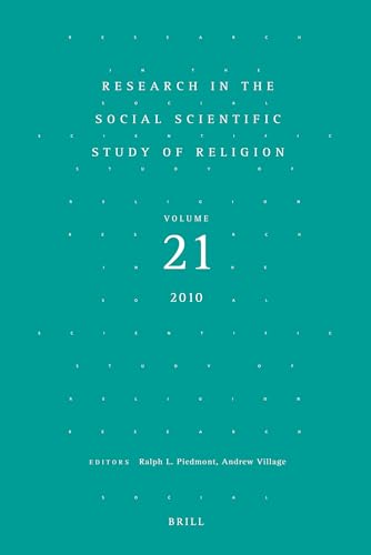 Beispielbild fr Research in the Social Scientific Study of Religion: Vol 21 zum Verkauf von Revaluation Books