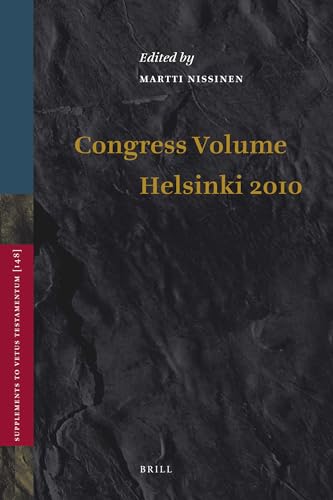 Stock image for Congress Volume Helsinki 2010. for sale by Antiquariat Alte Seiten - Jochen Mitter