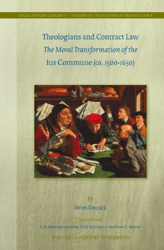 Beispielbild fr Theologians and Contract Law : The Moral Transformation of the Ius Commune(ca. 1500-1650) zum Verkauf von Better World Books Ltd