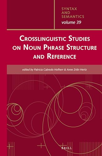 Imagen de archivo de Crosslinguistic Studies on Noun Phrase Structure and Reference (Syntax and Semantics) a la venta por Anybook.com