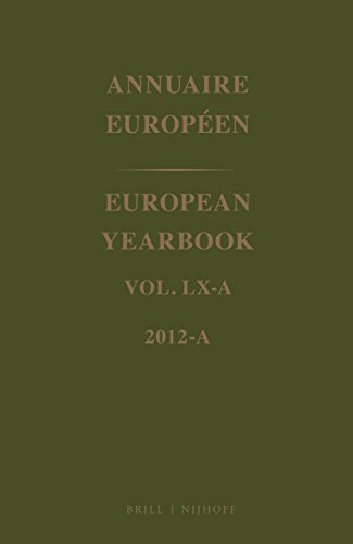 Stock image for Annuaire Europen 2012 / European Yearbook 2012: Vol 60-A for sale by Revaluation Books