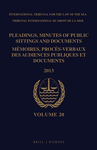 Stock image for Pleadings, Minutes of Public Sittings and Documents / M moires, Proc s-Verbaux Des Audiences Publiques Et Documents, Volume 20 for sale by ThriftBooks-Atlanta