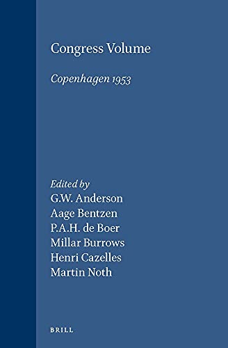 9789004281356: Congress Volume Copenhagen 1953
