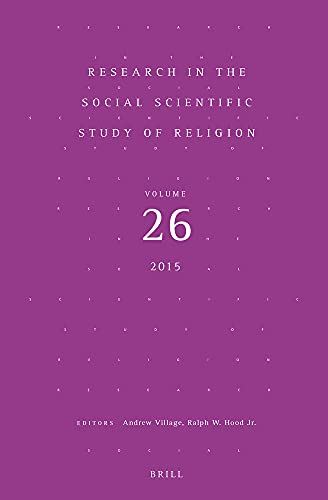 Stock image for Research in the Social Scientific Study of Religion, Volume 26 [Hardcover] Village, Andrew and Hood, Ralph for sale by The Compleat Scholar