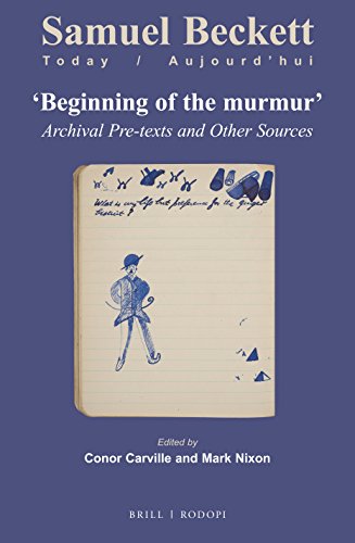 Imagen de archivo de Beginning of the Murmur: Archival Pre-texts and Other Sources a la venta por Revaluation Books