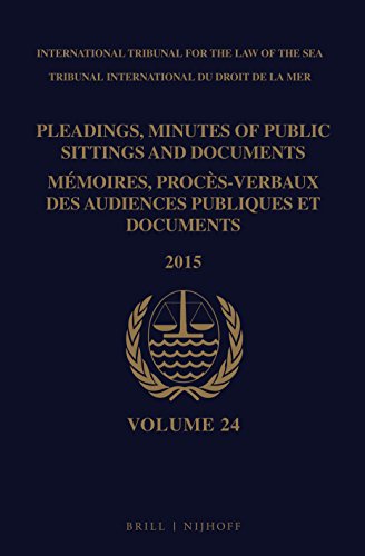 Imagen de archivo de Pleadings, Minutes of Public Sittings and Documents 2015 / Mmoires, Procs-verbaux Des Audiences Publiques Et Documents 2015: Vol 24 a la venta por Revaluation Books