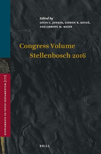 Stock image for Congress Volume Stellenbosch 2016 for sale by Revaluation Books