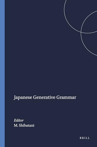 Stock image for Japanese Generative Grammar: 5 (Syntax and Semantics) for sale by Revaluation Books