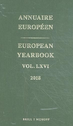 Stock image for Annuaire Europen 2018/ European Yearbook 2018: Vol 66 for sale by Revaluation Books