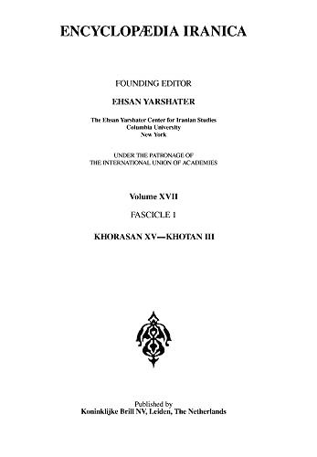 Imagen de archivo de Encyclopaedia Iranica: Fascicle: Vol 1 a la venta por Revaluation Books