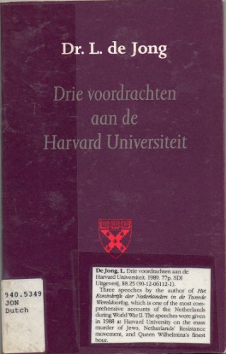 Beispielbild fr Drie voordrachten aan de Harvard Universiteit zum Verkauf von Antiquariaat Schot