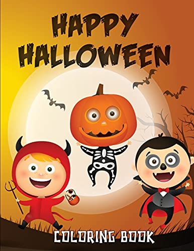 Beispielbild fr Happy Halloween Coloring Book: Large Print Coloring Activity Book for Preschoolers, Toddlers, Kids, Children and Seniors zum Verkauf von Buchpark