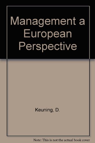 9789020732627: Management a European Perspective