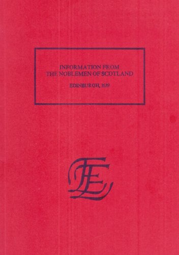 Stock image for An Information from the Noblemen and Commons of Scotland (English Experience) for sale by Lot O'Books