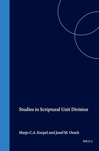 9789023238409: Studies in Scriptural Unit Division