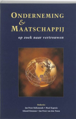 Imagen de archivo de Onderneming & Maatschappij: op zoek naar vertrouwen a la venta por Better World Books Ltd