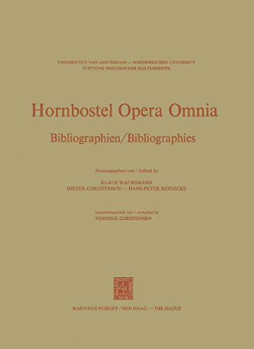 Hornbostel Opera Omnia - Bibliographies - Wachsmann, K.P.