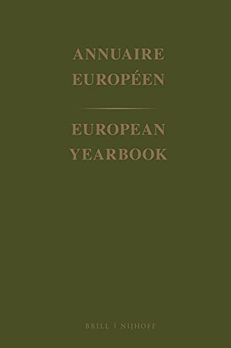 European Year Book (Annuaire European / European Yearbook) (9789024727940) by Council Of Europe