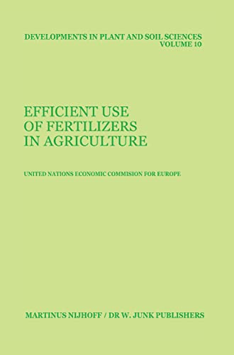 Imagen de archivo de Efficient Use of Fertilizers in Agriculture : International Symposium Proceedings a la venta por Better World Books: West