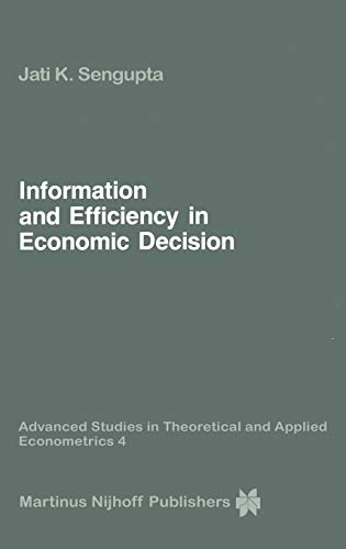 9789024730728: Information and Efficiency in Economic Decision: 4 (Advanced Studies in Theoretical and Applied Econometrics)