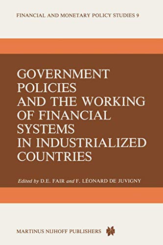 Beispielbild fr Government policies and the working of financial systems in industrialized countries. zum Verkauf von Kloof Booksellers & Scientia Verlag