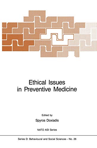 Imagen de archivo de Ethical Issues in Preventive Medicine a la venta por PsychoBabel & Skoob Books