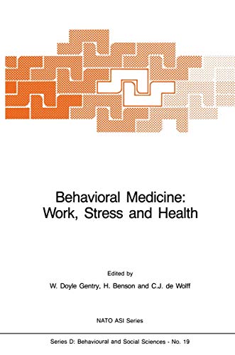 Imagen de archivo de Behavioral Medicine: Work, Stress and Health a la venta por Anybook.com