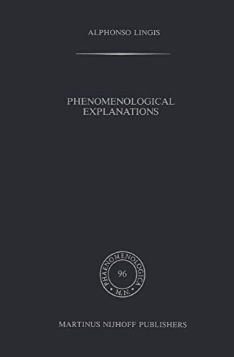 Beispielbild fr Phenomenological Explanations (Volume 96) zum Verkauf von Anybook.com