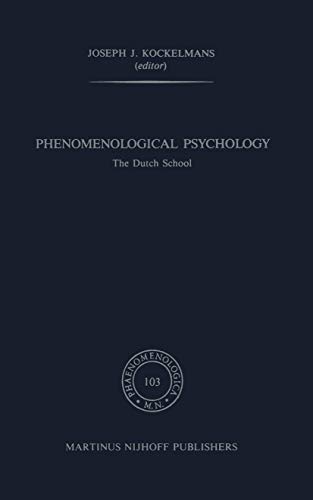 Stock image for Phenomenological Psychology: The Dutch School for sale by Revaluation Books