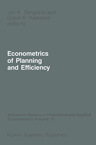 Imagen de archivo de Econometrics of Planning and Efficiency (Advanced Studies in Theoretical and Applied Econometrics) a la venta por dsmbooks