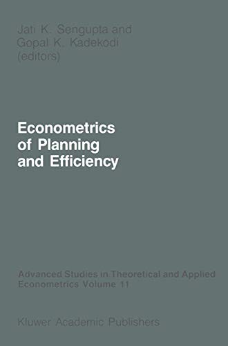 9789024736027: Econometrics of Planning and Efficiency (Vol 11) (Advanced Studies in Theoretical and Applied Econometrics)