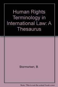 Imagen de archivo de Human Rights Terminology in International Law: A Thesaurus a la venta por The Slavic Collection