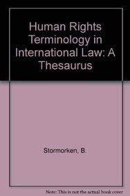 Stock image for Human Rights Terminology in International Law: A Thesaurus for sale by The Slavic Collection