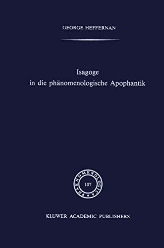 Isagoge in die phänomenologische Apophantik