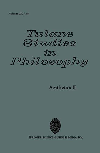 9789024751358: Aesthetics II: 20 (Tulane Studies in Philosophy)