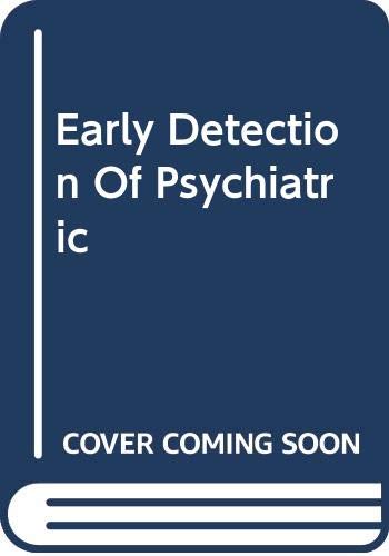 Imagen de archivo de Early Detection of Psychiatric Disorders in Children a la venta por Simply Read Books