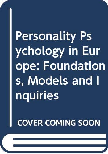 Stock image for Personality Psychology in Europe V3 for sale by Arundel Books