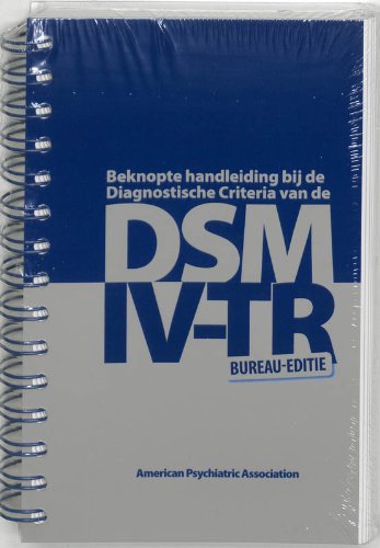 9789026517778: Beknopte handleiding bij de diagnostische criteria van de DSM-IV-TR Bureau -editie
