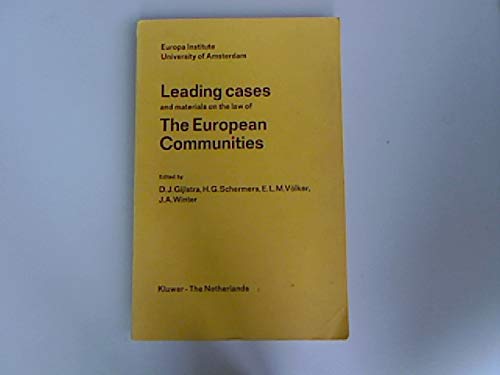 9789026809491: Leading cases and materials on the law of the European Communities: 2d edition