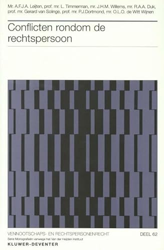 Beispielbild fr Conflicten rondom de rechtspersoon: voordrachten en discussieverslag van het gelijknamige congres op vrijdag 29 en zaterdag 30 oktober 1999 (Vennootschaps- en rechtspersonenrecht (62)) zum Verkauf von AwesomeBooks